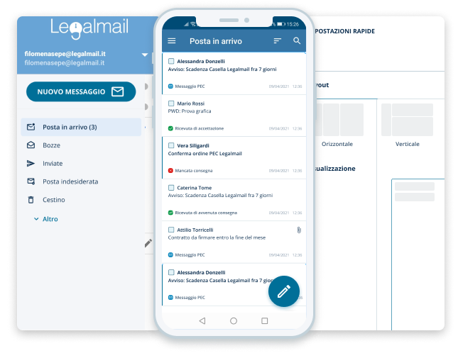 Mockup Legalmail InfoCert su Smartphone