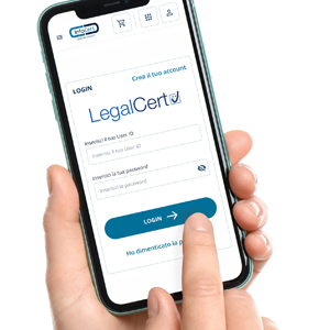 Icona di accesso all'app LegalCert InfoCert su Smartphone