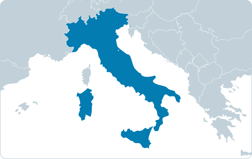 Cartina geografica dell'Italia