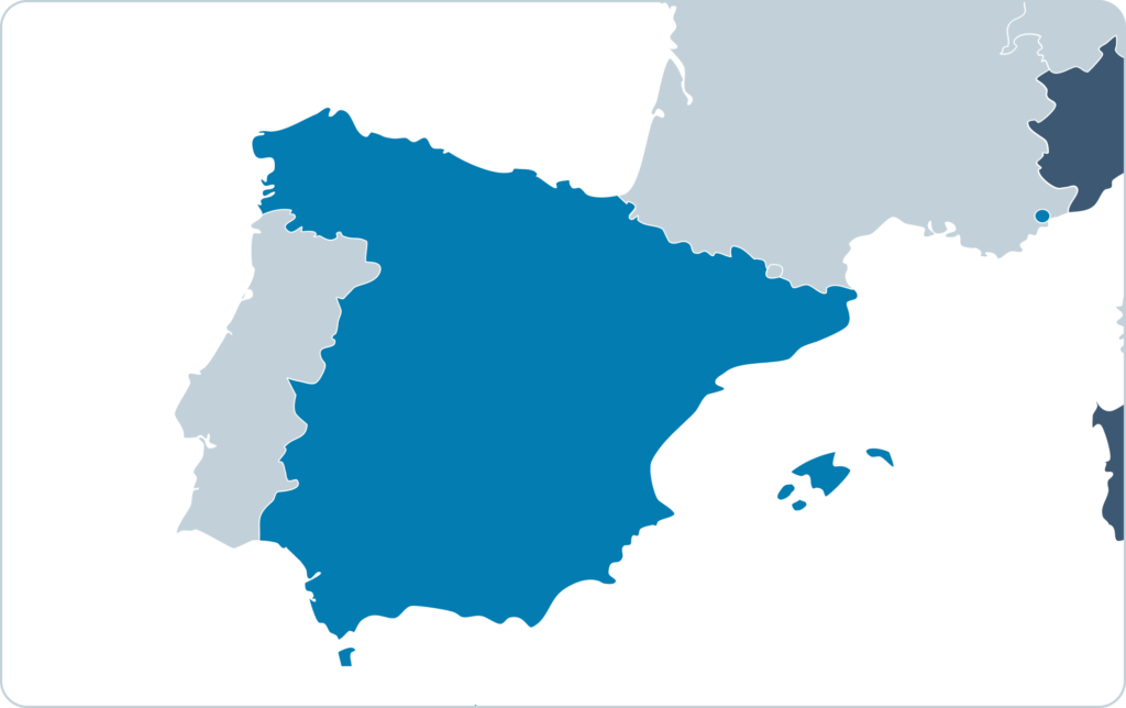 Cartina geografica della Spagna