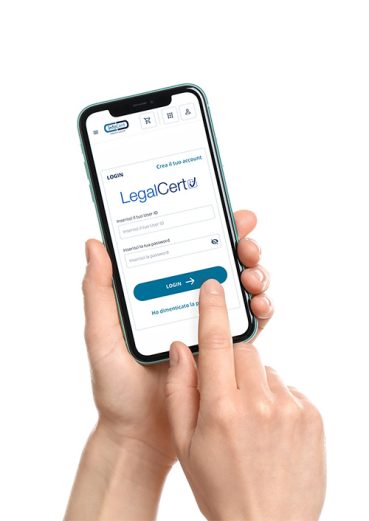 Icona di accesso all'app LegalCert InfoCert su Smartphone